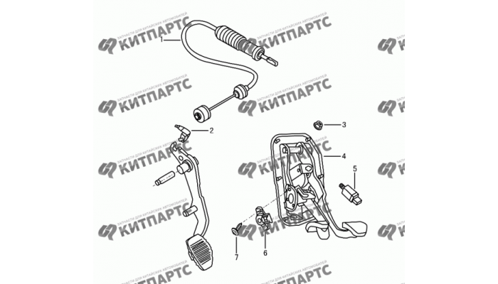 Педаль сцепления, тормоза Dong Feng H30 Cross