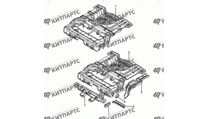 Пол кузова задний Dong Feng H30 Cross