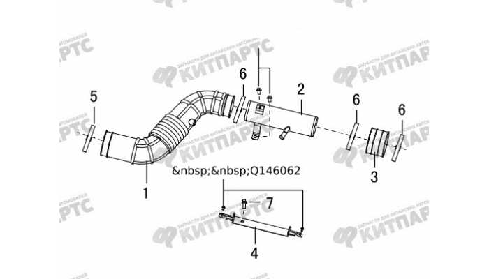 Патрубок воздушного фильтра 4G69 (бензин) Great Wall Hover H5