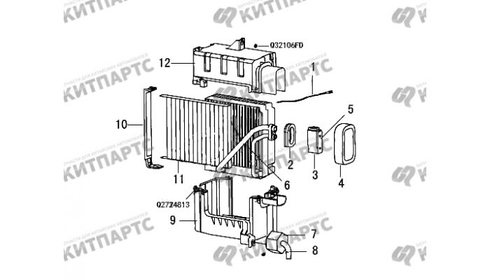 Радиатор кондиционера салонный Great Wall Wingle 5