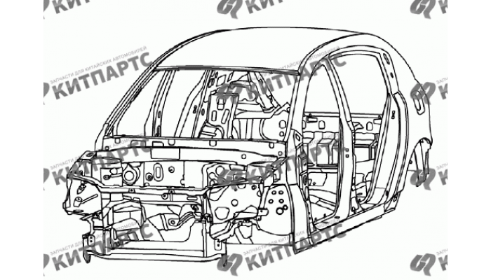 Кузов в сборе (хетчбэк) Geely Emgrand (EC7)